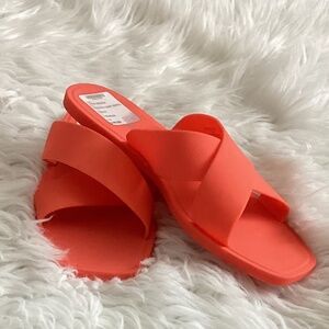 Steve Madden orange jelly slides